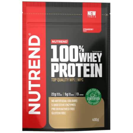 Nutrend 100% Whey Protein, Strawberry - 400g