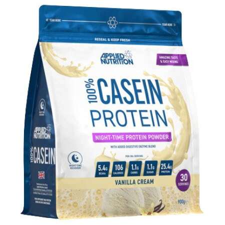 Applied Nutrition 100% Casein Protein, Vanilla Cream - 900g