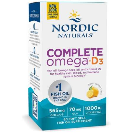 Nordic Naturals Complete Omega-D3, 565mg Lemon - 120 softgels