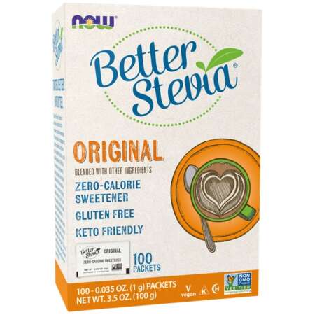 NOW Foods Better Stevia Packets, Original - 100 packets
