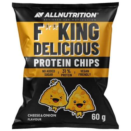 Allnutrition Fitking Delicious Protein Chips, Cheese and Onion - 60g