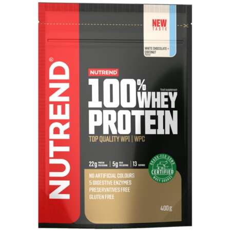 Nutrend 100% Whey Protein, White Chocolate + Coconut - 400g