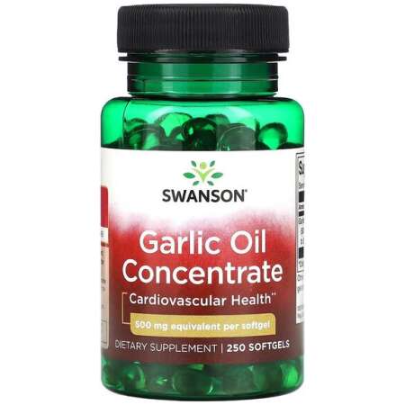 Swanson Garlic Oil Concentrate, 500mg - 250 softgels