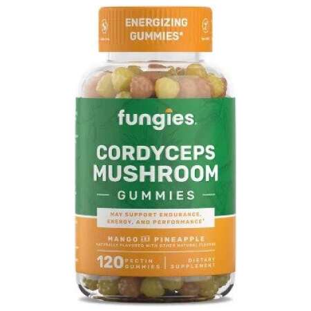 Fungies Cordyceps Mushroom Gummies, Mango & Pineapple - 120 gummies