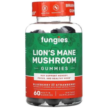 Fungies Lion's Mane Mushroom Gummies, Blueberry & Strawberry - 60 gummies
