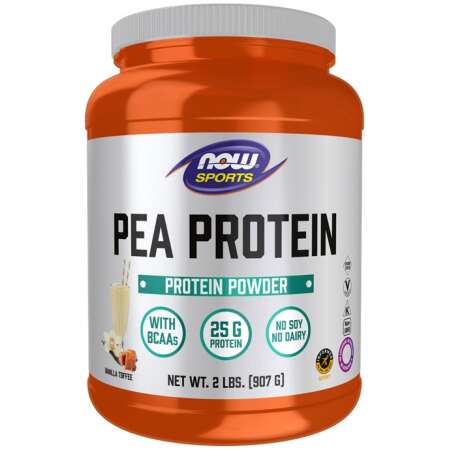 NOW Foods Pea Protein, Vanilla Toffee - 907g