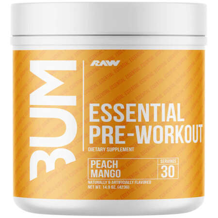 Raw Nutrition CBUM Essential Pre-Workout, Peach Mango - 423g