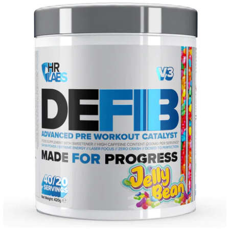 HR Labs Defib V3 - Advanced Pre Workout Catalyst, Jelly Bean - 420g