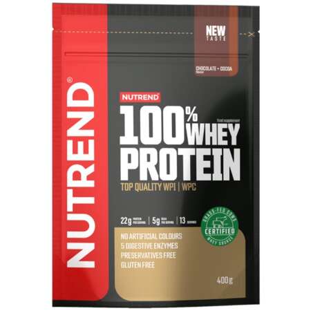 Nutrend 100% Whey Protein, Chocolate + Cocoa - 400g