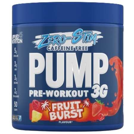 Applied Nutrition Pump 3G Pre-Workout (Zero Stimulant), Fruit Burst - 375g