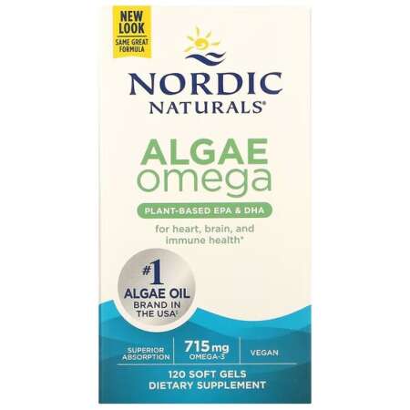 Nordic Naturals Algae Omega, 715mg Omega 3 - 120 softgels