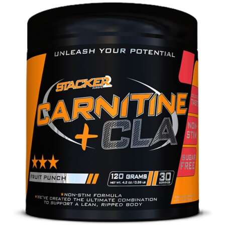 Stacker2 Europe Carnitine + CLA, Fruit Punch - 120g