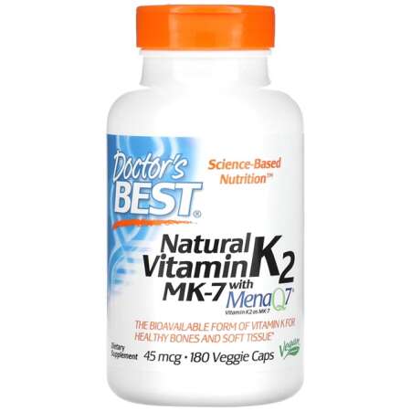 Doctor's Best Natural Vitamin K2 MK7 with MenaQ7, 45mcg - 180 vcaps