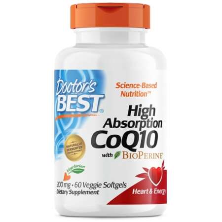 Doctor's Best High Absorption CoQ10 with BioPerine, 200mg - 60 veggie softgels