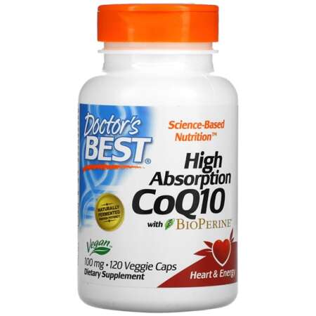 Doctor's Best High Absorption CoQ10 with BioPerine, 100mg - 120 vcaps