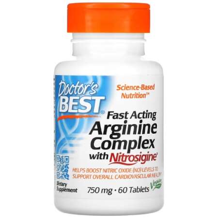 Doctor's Best Fast Acting Arginine Complex with Nitrosigine, 750mg - 60 tablets