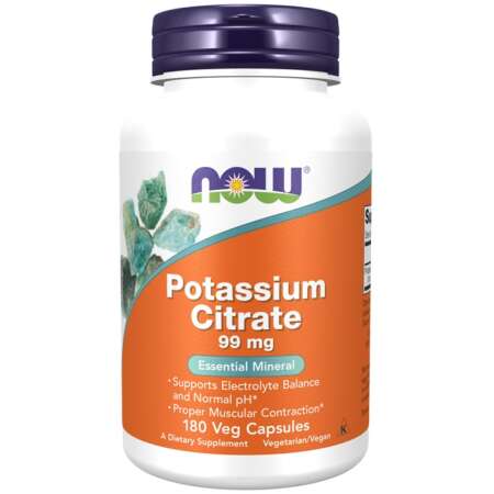 NOW Foods Potassium Citrate, 99mg - 180 vcaps