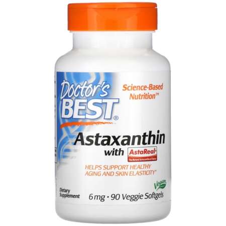 Doctor's Best Astaxanthin with AstaReal, 6mg - 90 veggie softgels
