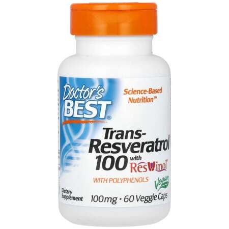 Doctor's Best Trans-Resveratrol with ResVinol, 100mg - 60 vcaps