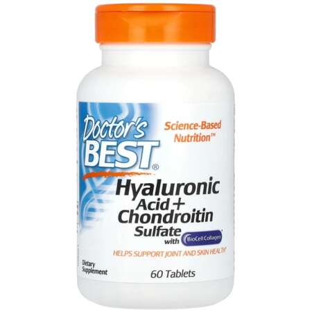 Doctor's Best Hyaluronic Acid + Chondroitin Sulfate with BioCell Collagen - 60 tablets