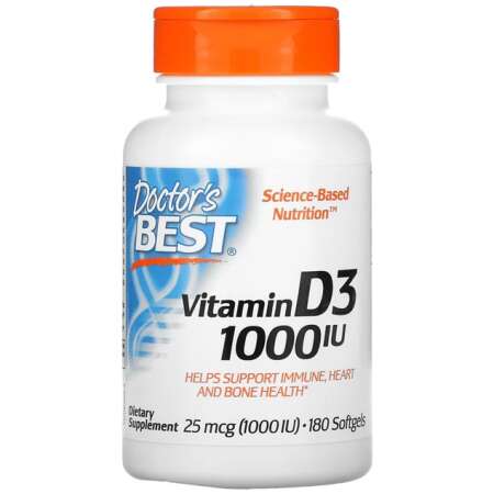Doctor's Best Vitamin D3, 1000 IU - 180 softgels