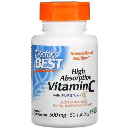 Doctor's Best High Absorption Vitamin C with PureWay-C, 500mg - 60 tablets
