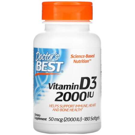 Doctor's Best Vitamin D3, 2000 IU - 180 softgels