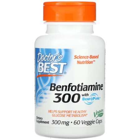 Doctor's Best Benfotiamine with BenfoPure, 300mg - 60 vcaps