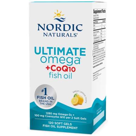 Nordic Naturals Ultimate Omega + CoQ10, 1280mg Lemon - 120 softgels