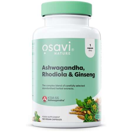 Osavi Ashwagandha + Rhodiola & Ginseng - 120 vegan caps
