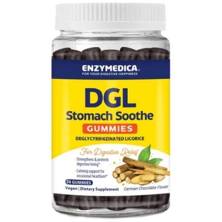 Enzymedica DGL Stomach Soothe Gummies, German Chocolate - 74 gummies
