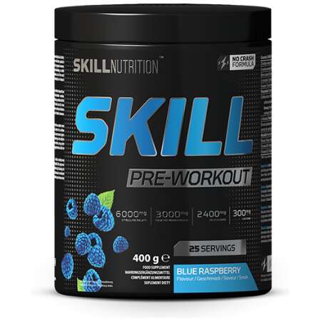 Skill Nutrition Skill Pre-Workout, Blue Raspberry - 400g