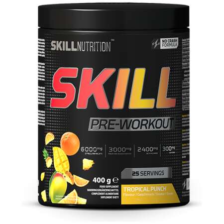 Skill Nutrition Skill Pre-Workout, Tropical Punch - 400g