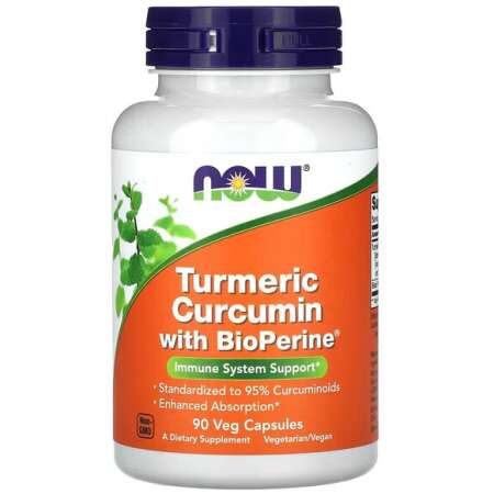 NOW Foods Turmeric Curcumin with BioPerine - 90 vcaps