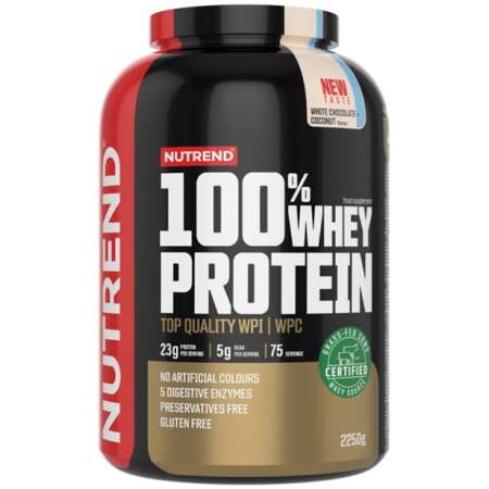 Nutrend 100% Whey Protein, White Chocolate + Coconut - 2250g