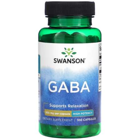 Swanson GABA, 500mg - 100 caps