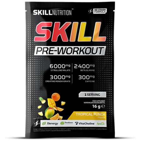 Skill Nutrition Skill Pre-Workout, Tropical Punch - 16g (1 serving)