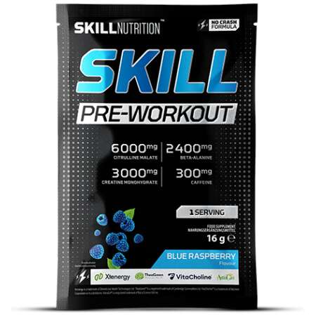 Skill Nutrition Skill Pre-Workout, Blue Raspberry - 16g (1 serving)