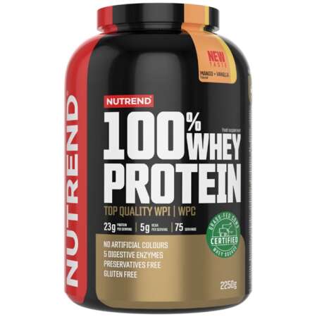Nutrend 100% Whey Protein, Mango + Vanilla - 2250g