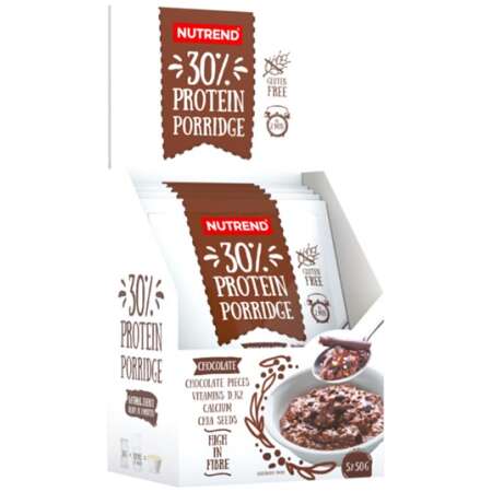 Nutrend 30% Protein Porridge, Chocolate - 5 x 50g