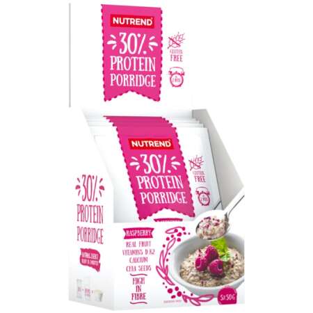 Nutrend 30% Protein Porridge, Raspberry - 5 x 50g
