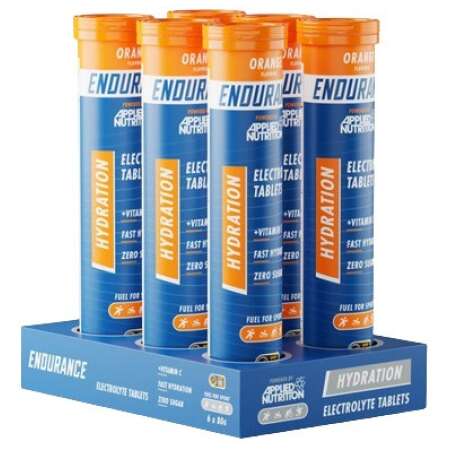 Applied Nutrition Endurance Hydration Electrolyte Effervescent Tablets, Orange - 6 x 20 tabs