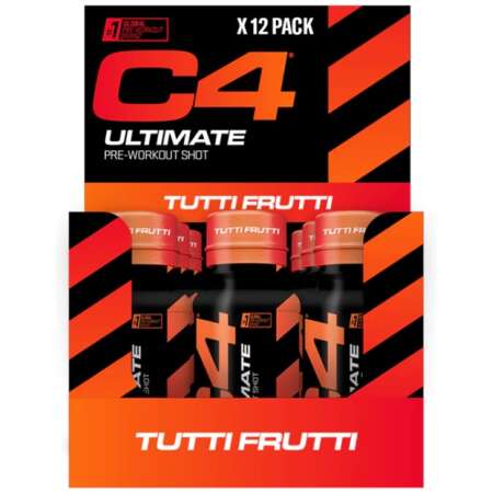 Cellucor C4 Ultimate Pre-Workout Shot, Tutti Frutti - 12 x 60 ml.