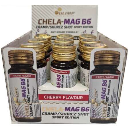 Olimp Nutrition Chela-Mag B6 Cramp Shot, Cherry - 9 x 25 ml.