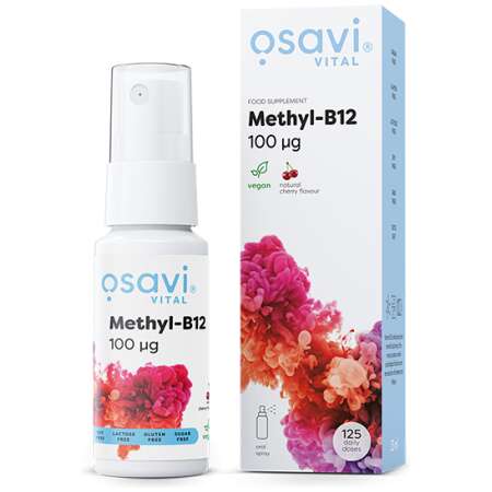 Osavi Methyl-B12 Oral Spray, 100mcg (Cherry) - 25 ml.