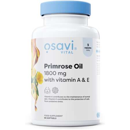 Osavi Primrose Oil with Vitamin A & E, 1800mg - 90 softgels