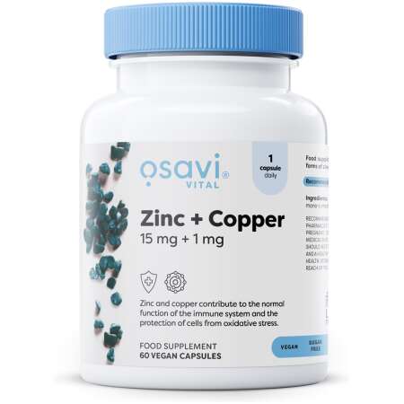 Osavi Zinc + Copper, 15mg + 1mg - 60 vegan caps