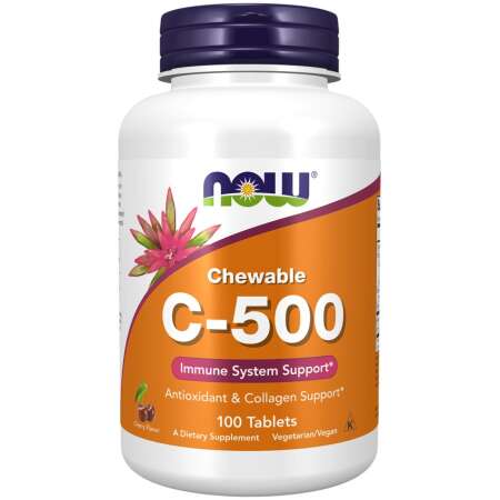 NOW Foods Vitamin C-500 Chewable, Cherry - 100 tabs