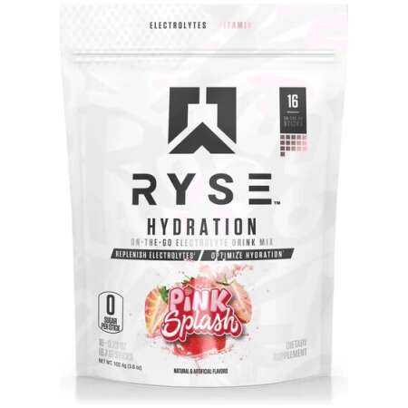 RYSE Hydration Sticks, Pink Splash - 16 x 6.4g