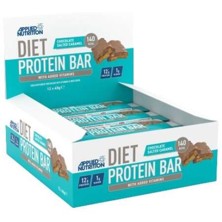Applied Nutrition Diet Protein Bar, Chocolate Salted Caramel - 12 x 45g